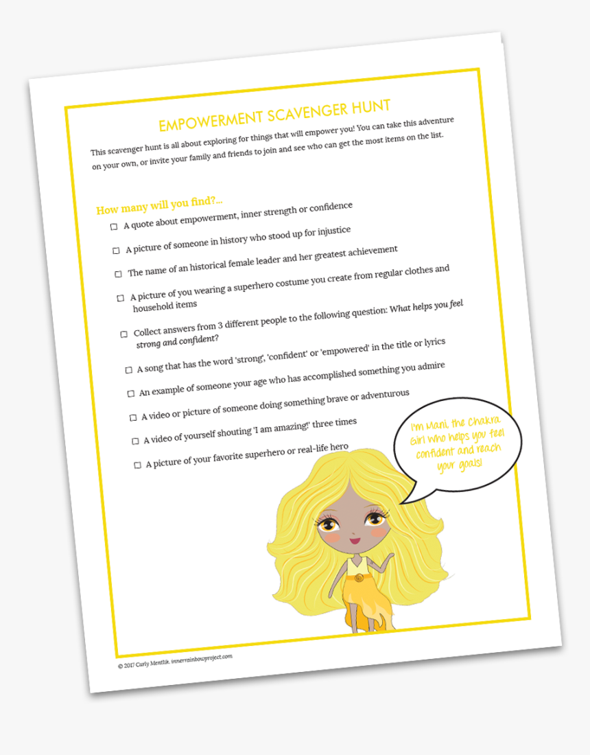 Confidence Scavenger Hunt - Cartoon, HD Png Download
