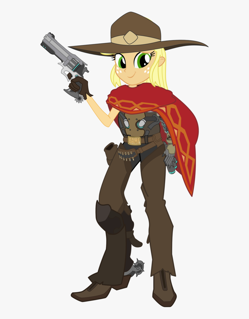 Sonofaskywalker, Clothes, Crossover, Equestria Girls, - Applejack Equestria Girls In Overwatch, HD Png Download