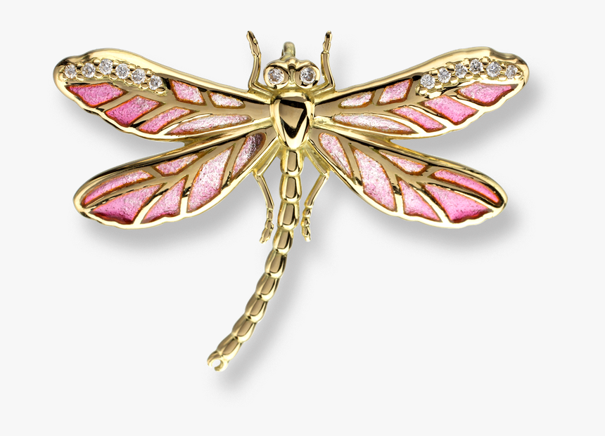 Nicole Barr Designs 18 Karat Gold Small Dragonfly Necklace - Necklace, HD Png Download