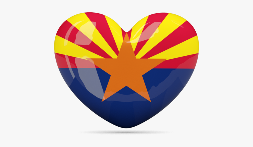 Download Flag Icon Of Arizona - Arizona Flag Heart, HD Png Download