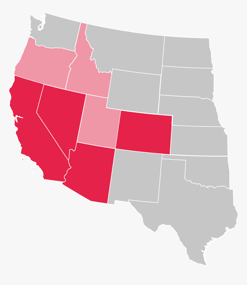 Snapfi West Coast Location Map - Death Penalty States, HD Png Download