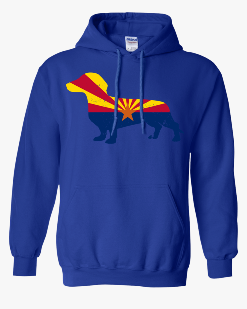 Dachshund Arizona Flag Pullover Hoodie 8 Oz - T-shirt, HD Png Download