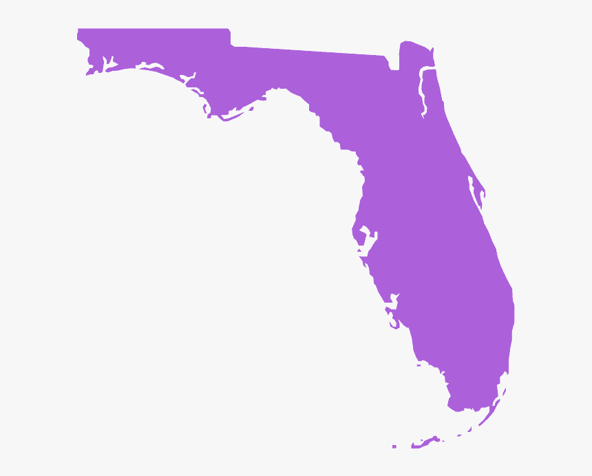 Florida Map Silhouette, HD Png Download