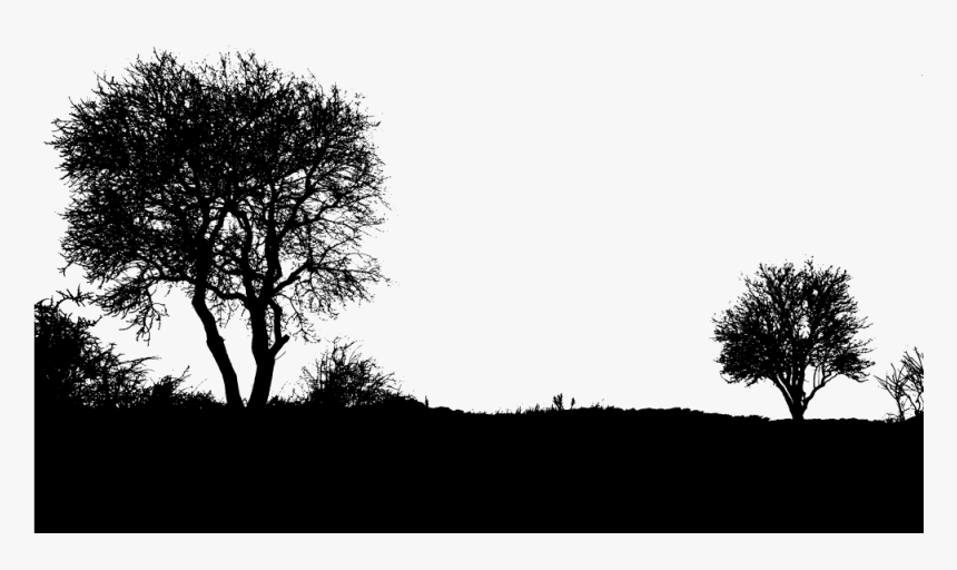 Landscaping Clipart Landscaping Tool - Tree Landscape Silhouette Png, Transparent Png