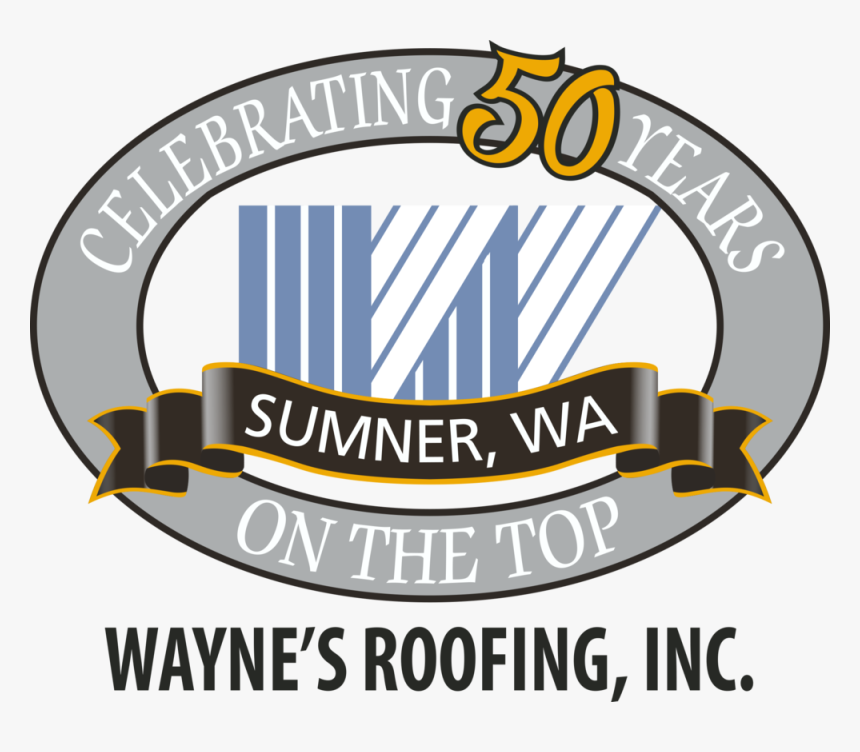 50th Logo - Png - Copy - Wayne's Roofing, Transparent Png