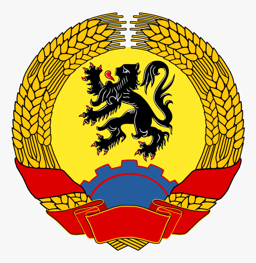 Flemish Communist Coa - Drapeau Flamand Et Flamingant, HD Png Download