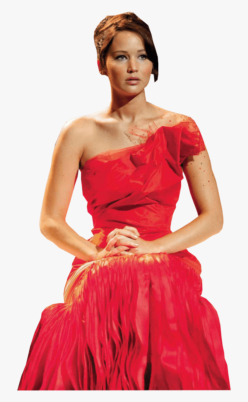 Jennifer Lawrence Red Dress - Jennifer Lawrence Transparent, HD Png Download