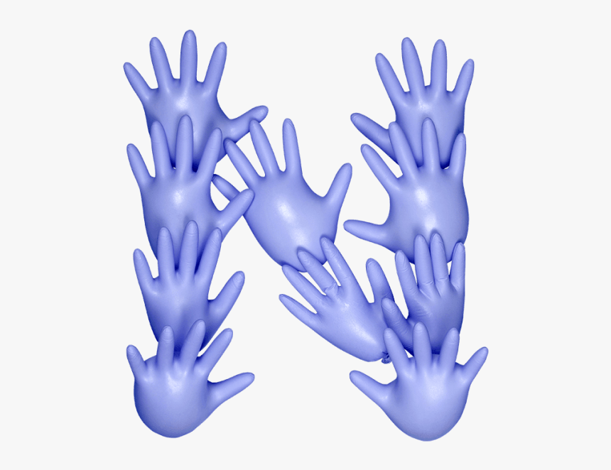 Purple Hands Font - Art, HD Png Download