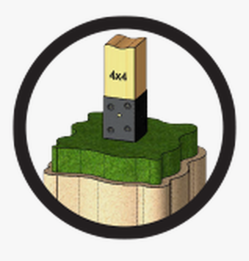 Ozco Building Products Mb-24 Wood Post Anchor Installation - Castle, HD Png Download