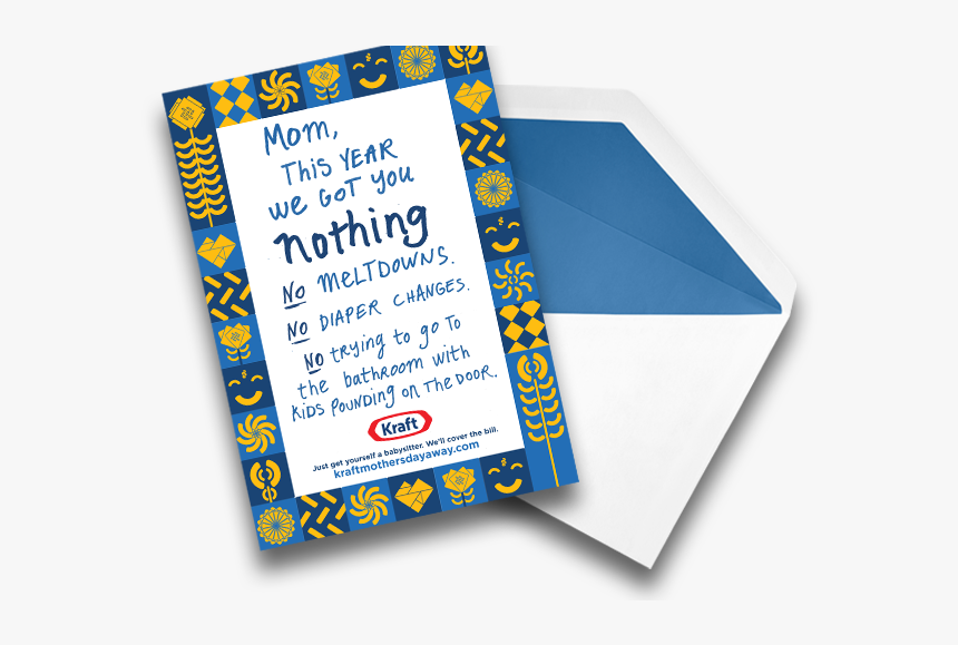 Kraft Will Reimburse You If You Hire A Babysitter On - Kraft Mothers Day Babysitter, HD Png Download