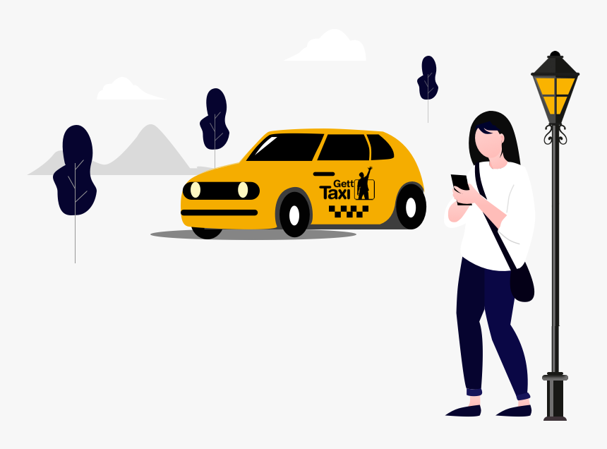 Get A Car Sharing App And Make Traveling Economical - Gett Taxi Banner, HD Png Download