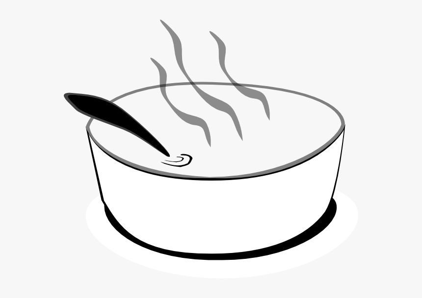 Soup Can Clipart - Hot Soup Black And White, HD Png Download
