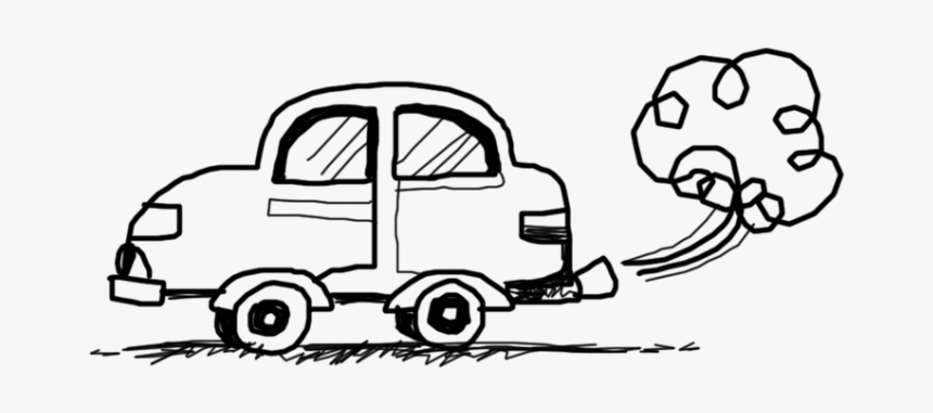 Smoking Clipart Exhaust Cloud - Car Smoke Clipart Black And White, HD Png Download