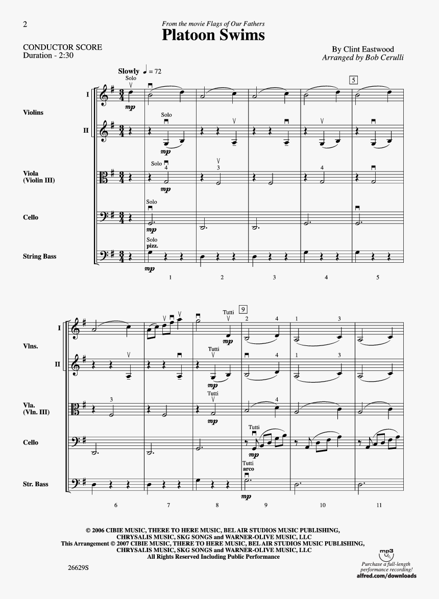 Product Thumbnail - Brandenburg Concerto 2 Violin Sheet Music, HD Png Download