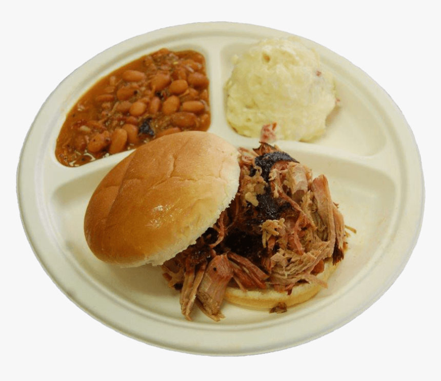 Bbq Beef Sandwich, Bbq Pork Sandwich Or Pulled Chicken - Fast Food, HD Png Download