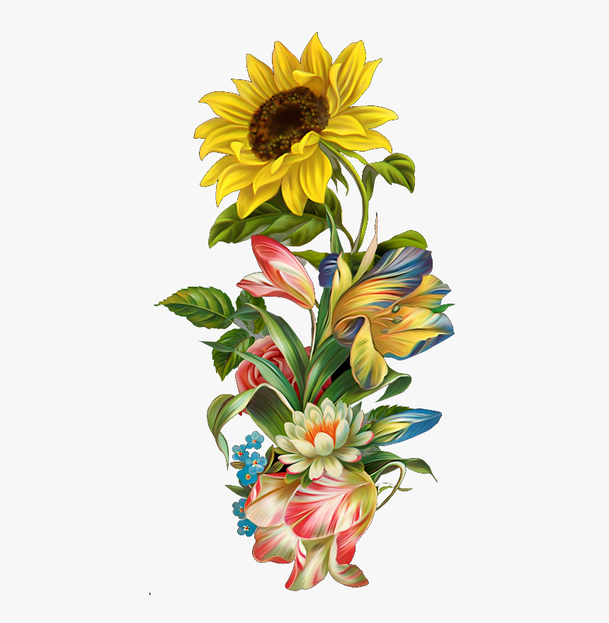 Sun Flower Art, HD Png Download