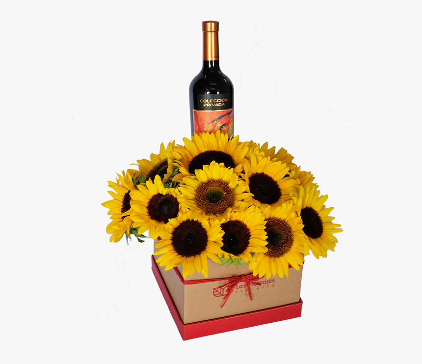 Box Girasoles Vino - Sunflower, HD Png Download