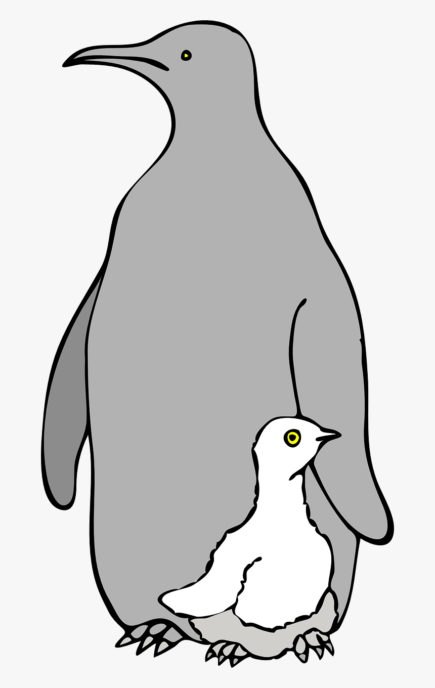 Baby And Mommy Animals Outline, HD Png Download