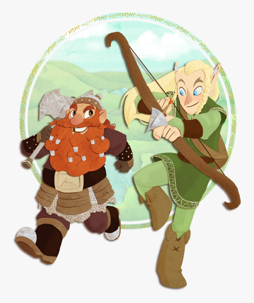 Transparent Legolas Png - Lord Of The Rings Gimli And Legolas Bro, Png Download