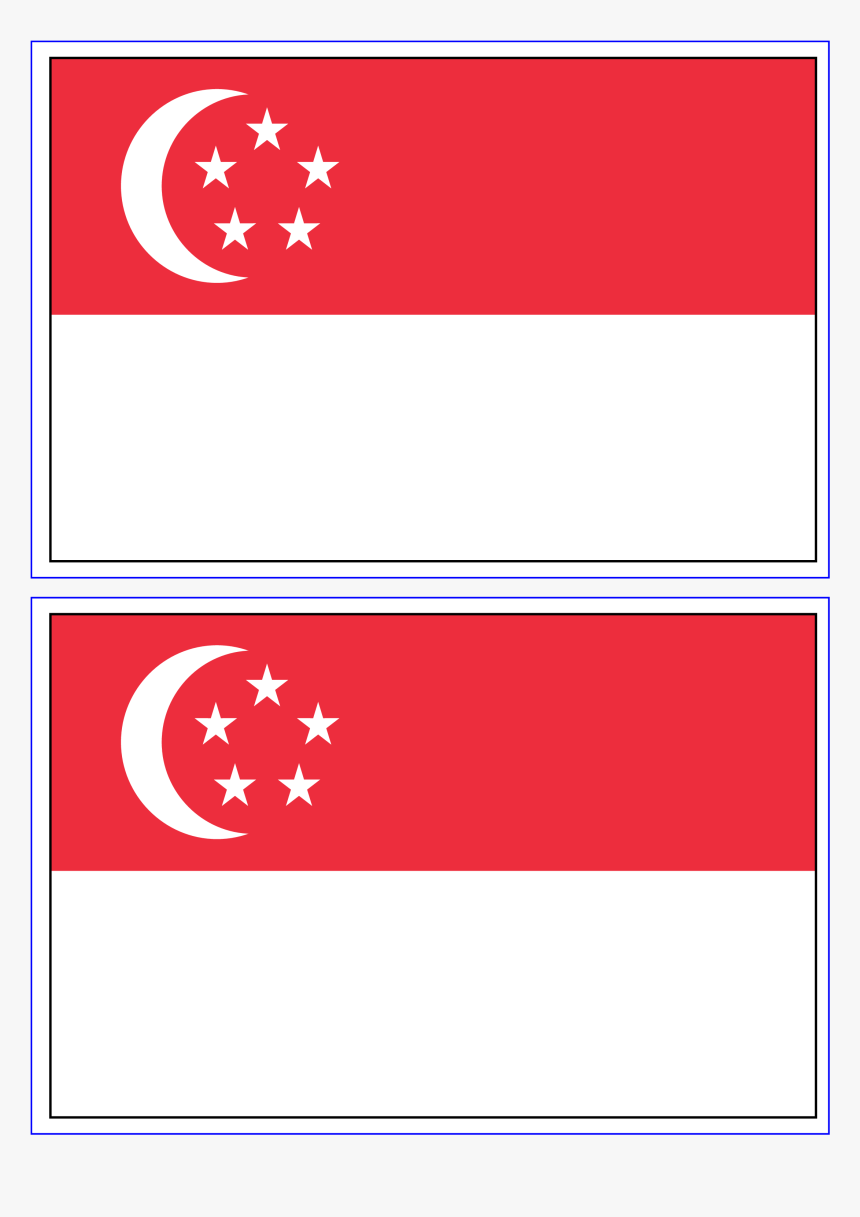 Singapore National Flag Printable, HD Png Download