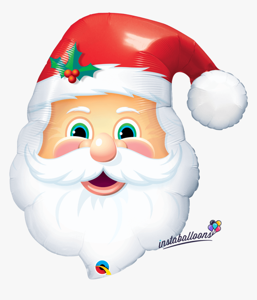 Holiday Balloons - - Santa Balloon Qualatex, HD Png Download