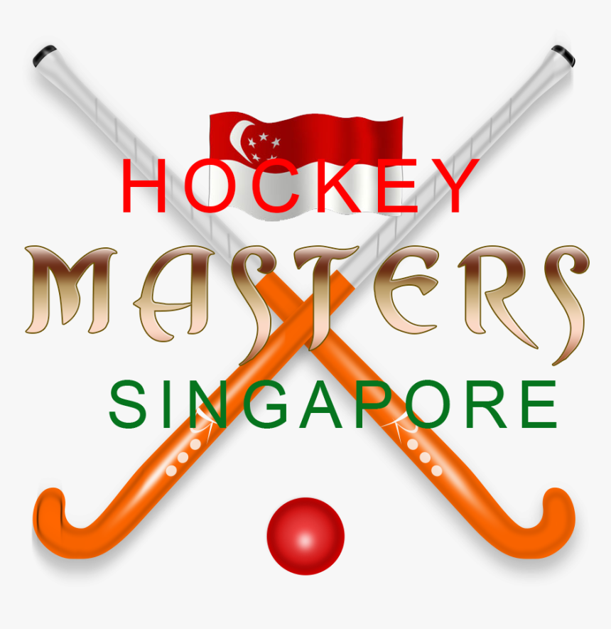 Logo Design By Sanarya For Hockey Masters Singapore - Cartoon Hockey Stick And Ball, HD Png Download