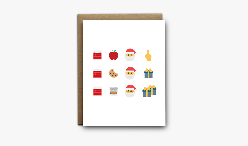 Emoji Santa Story Christmas Greeting Card 

 
 Data - Smiley, HD Png Download