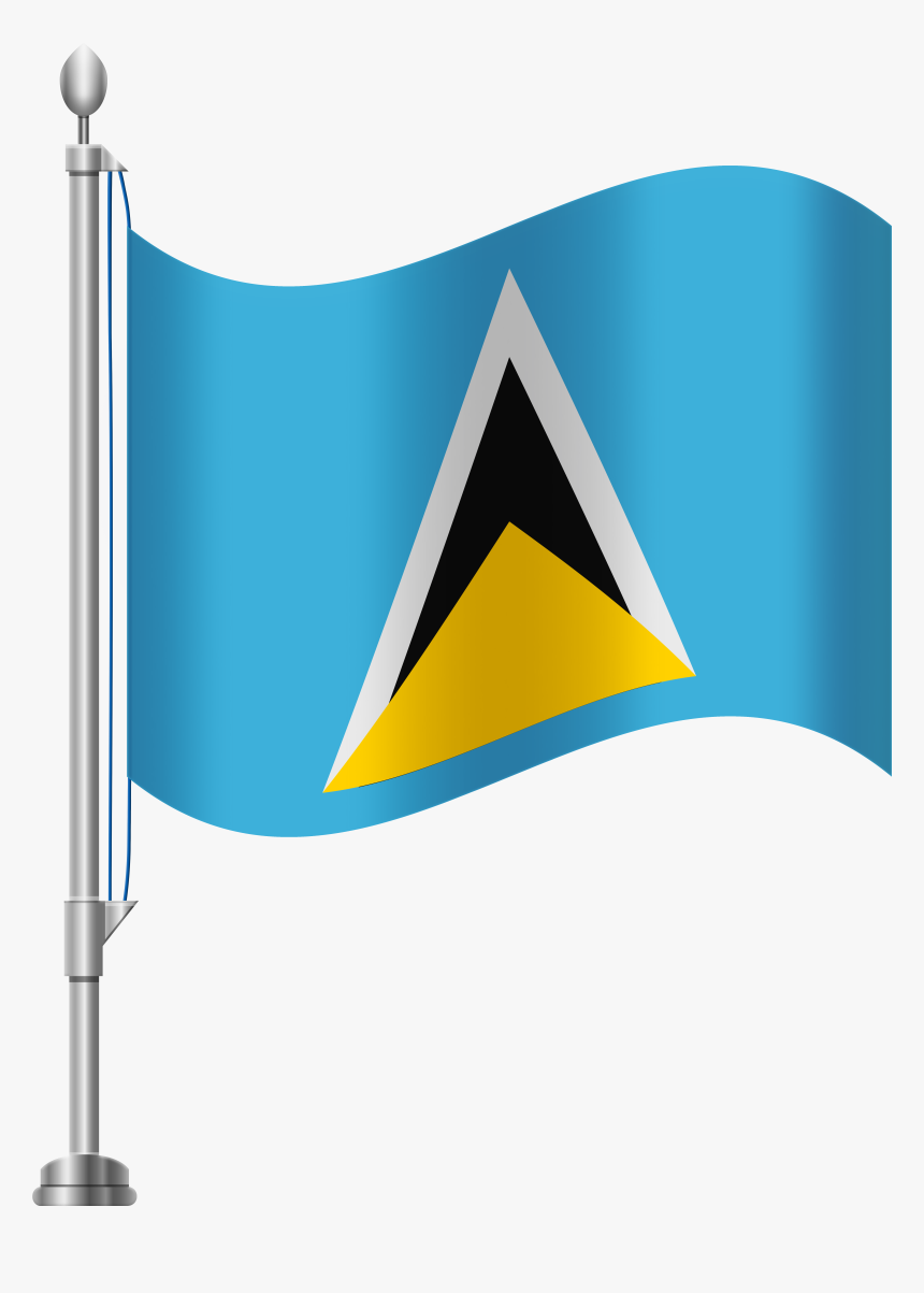 St Lucia Flag Png Clip Art Transparent Png , Png Download - Transparent St Lucia Flag, Png Download