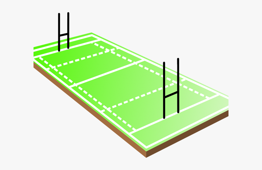 Football Field Clipart - Terrain De Rugby Dessin, HD Png Download