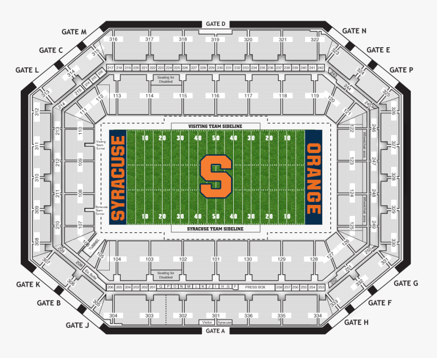 Carrier Dome Seating Chart, HD Png Download