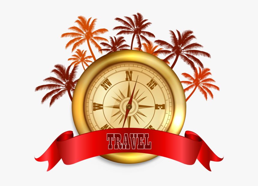 And Palm Trees Travel Png Vector Ⓒ - Maleta De Viaje Vectorial, Transparent Png