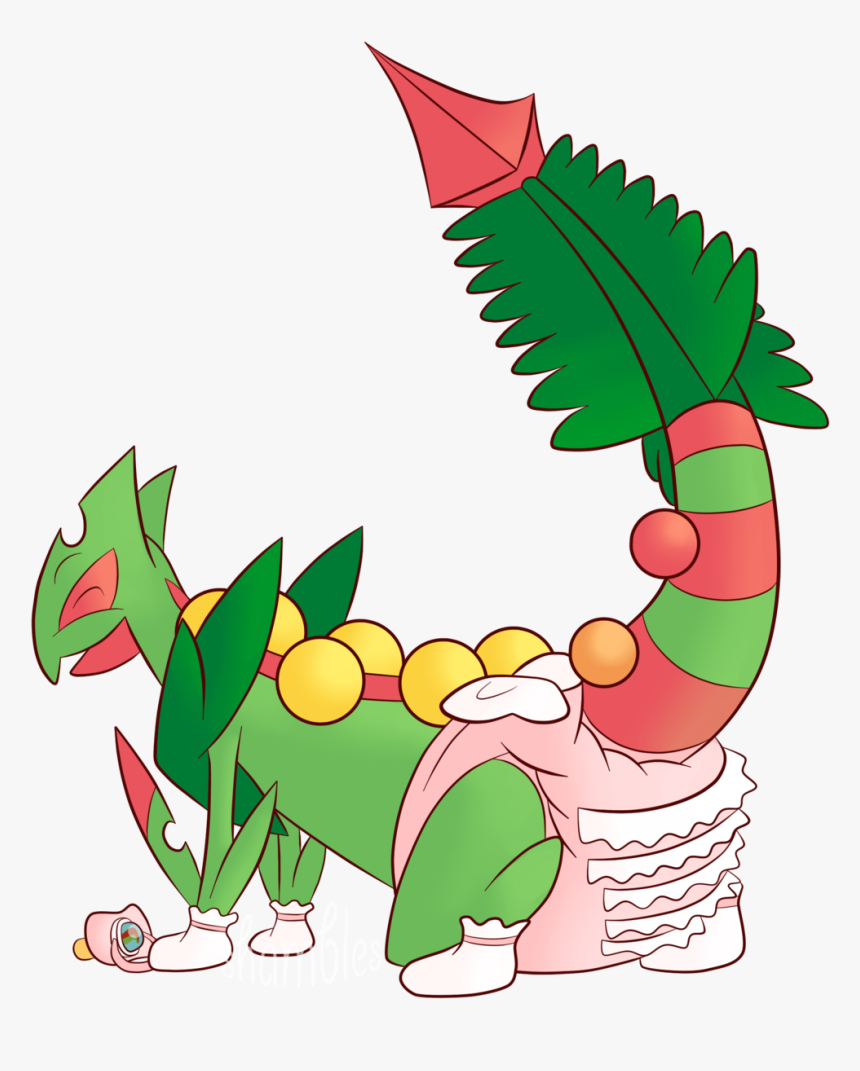 Sceptile Pokemon In Diapers, HD Png Download