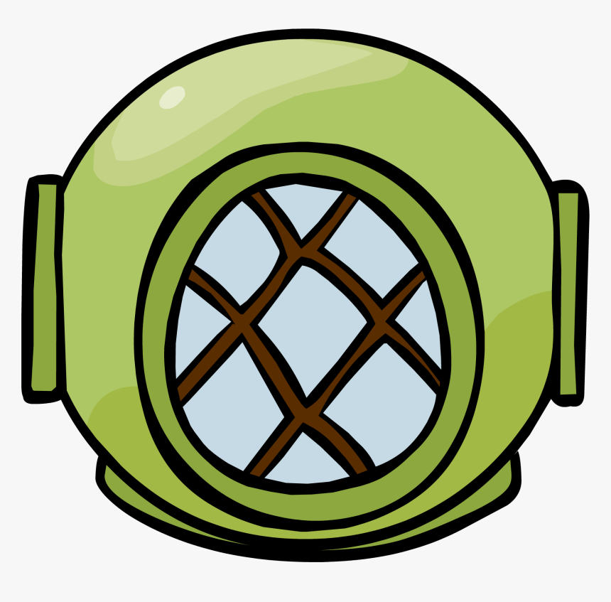 Divers Helmet Clothing Icon Id - Scuba Cartoon Helmet, HD Png Download