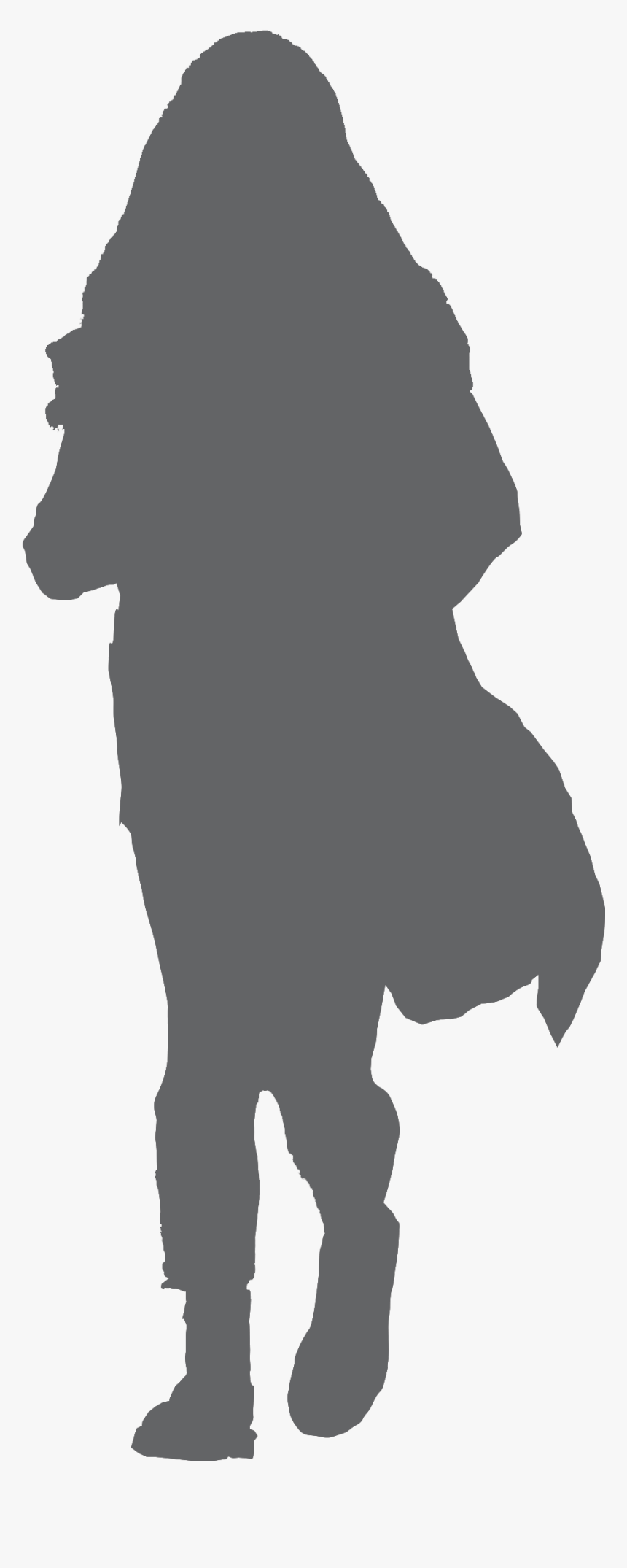 4 C Girl Walking Reminiscing - Silhouette, HD Png Download