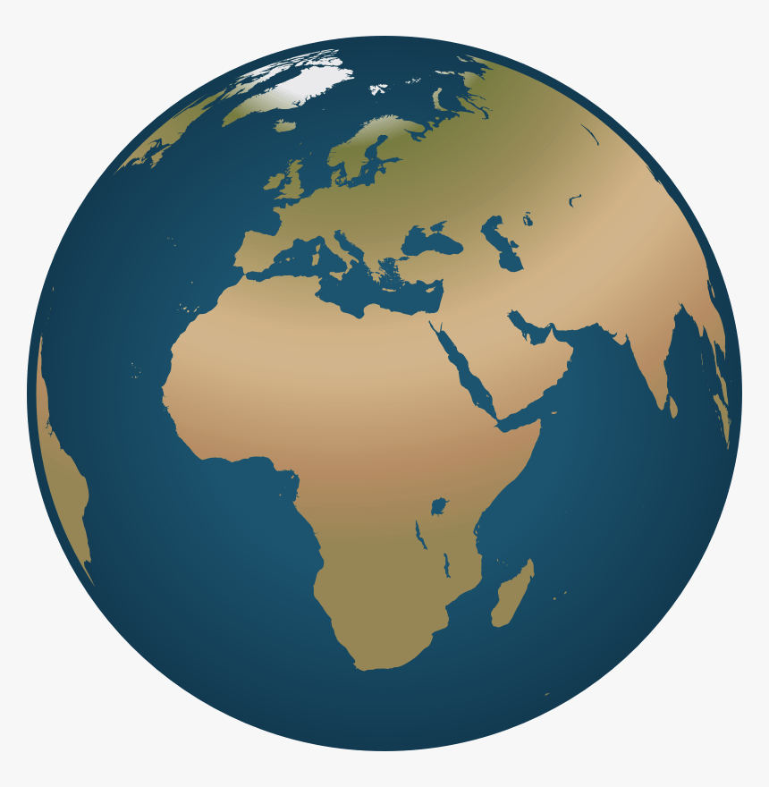 Earth Globe Africa Clip Art - Globe Clipart Africa, HD Png Download