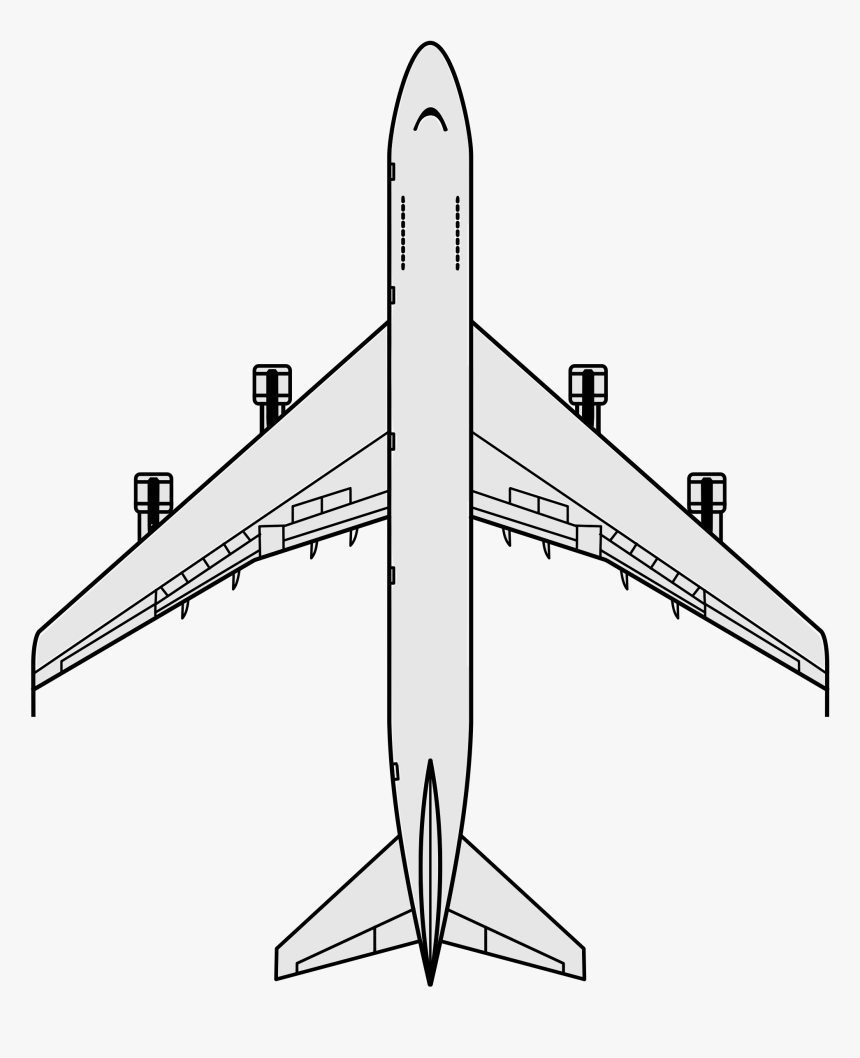 Top Of Boeing 747 , Png Download - Boeing 747 Upper View, Transparent Png