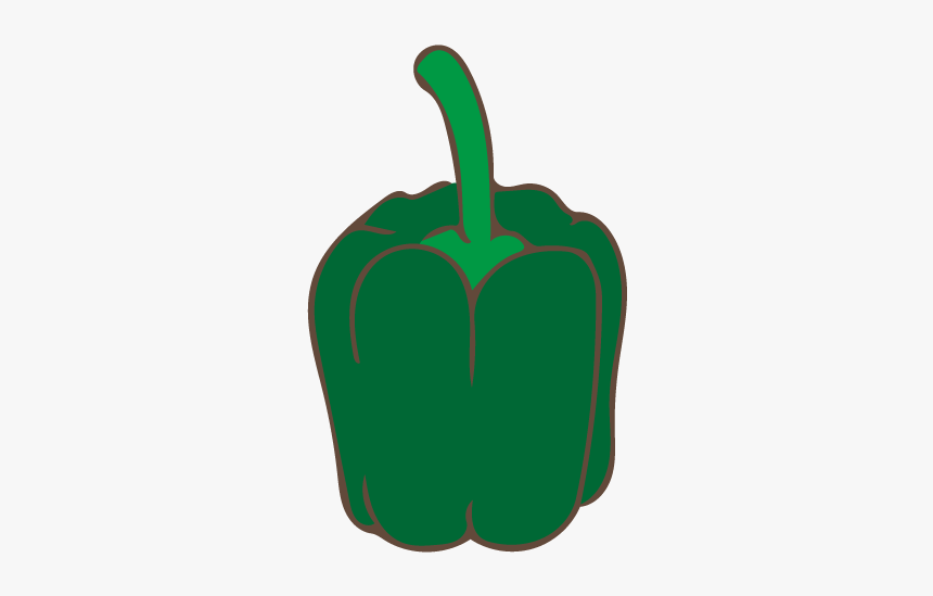 Green Pepper - Red Bell Pepper, HD Png Download