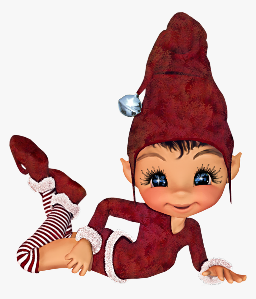 Christmas Elf Blue-silver By Myriadelle On Clipart - Christmas Elf Transparent Png, Png Download