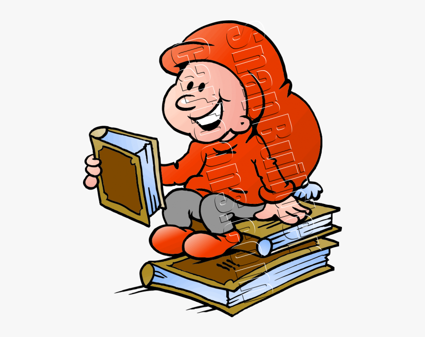 Christmas Elf Reading Book On Books - Clip Art Elves Reading Books, HD Png Download