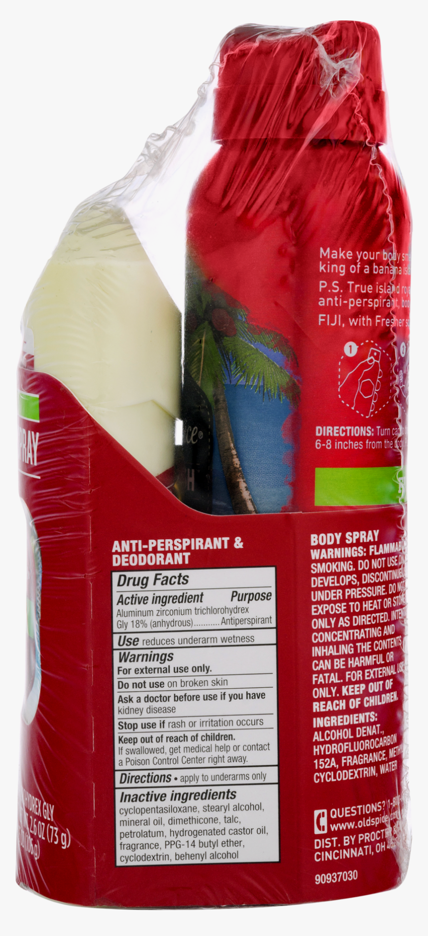 Old Spice Fuji With Palm Tree Stick Body Spray 2 Pc - Quilt, HD Png Download