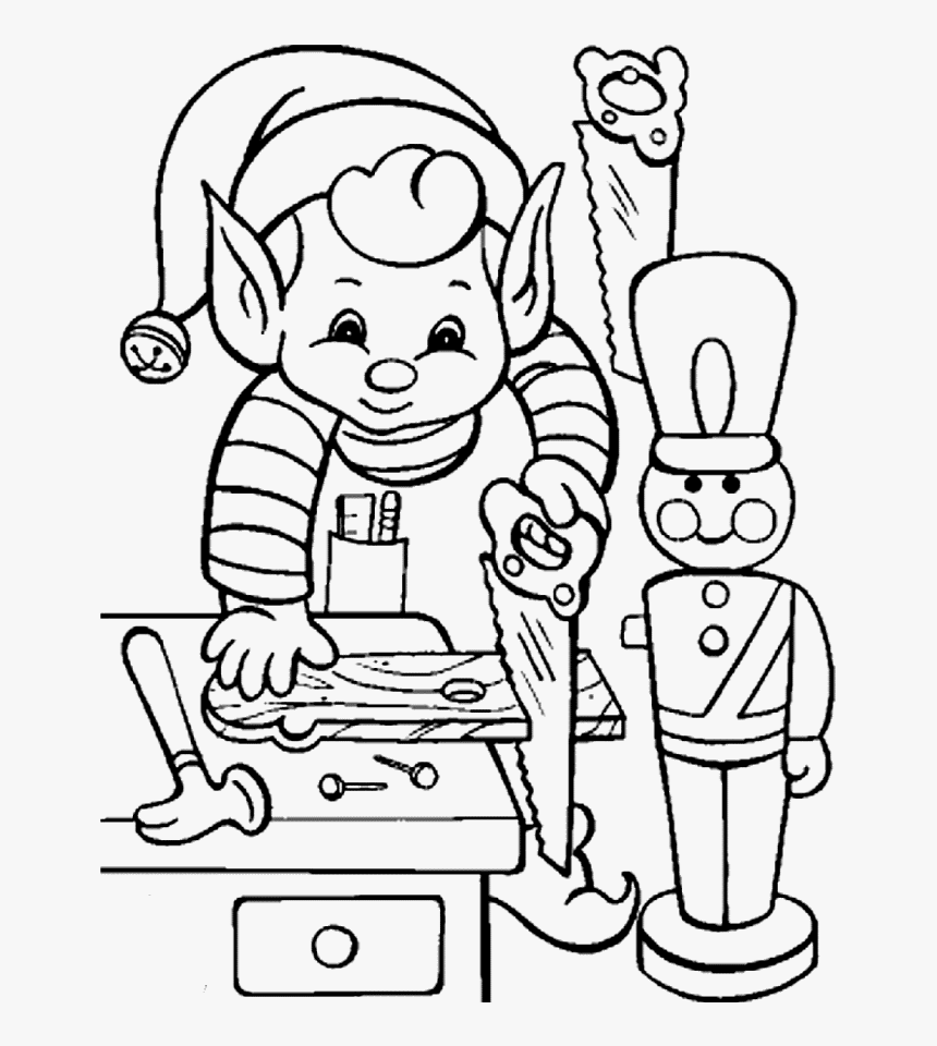 Printable Activity Elves In Christmas Coloring Pages Christmas 