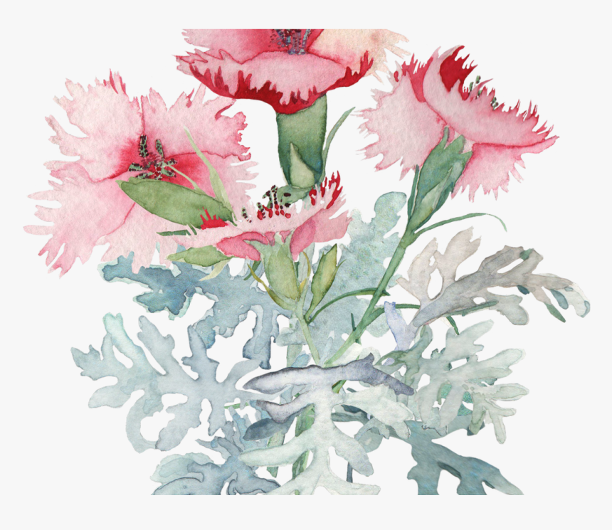 Watercolor Poppy Leaves Google Search Tattoos Pinterest - Flowers Water Color Png, Transparent Png
