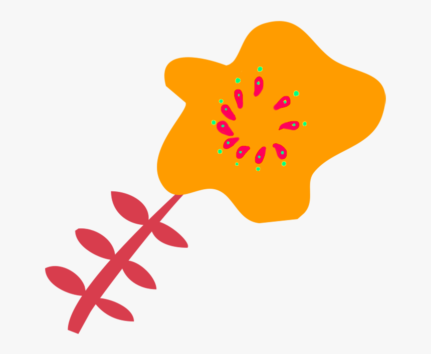 Scrapbooking Flower Orange - Drawing, HD Png Download