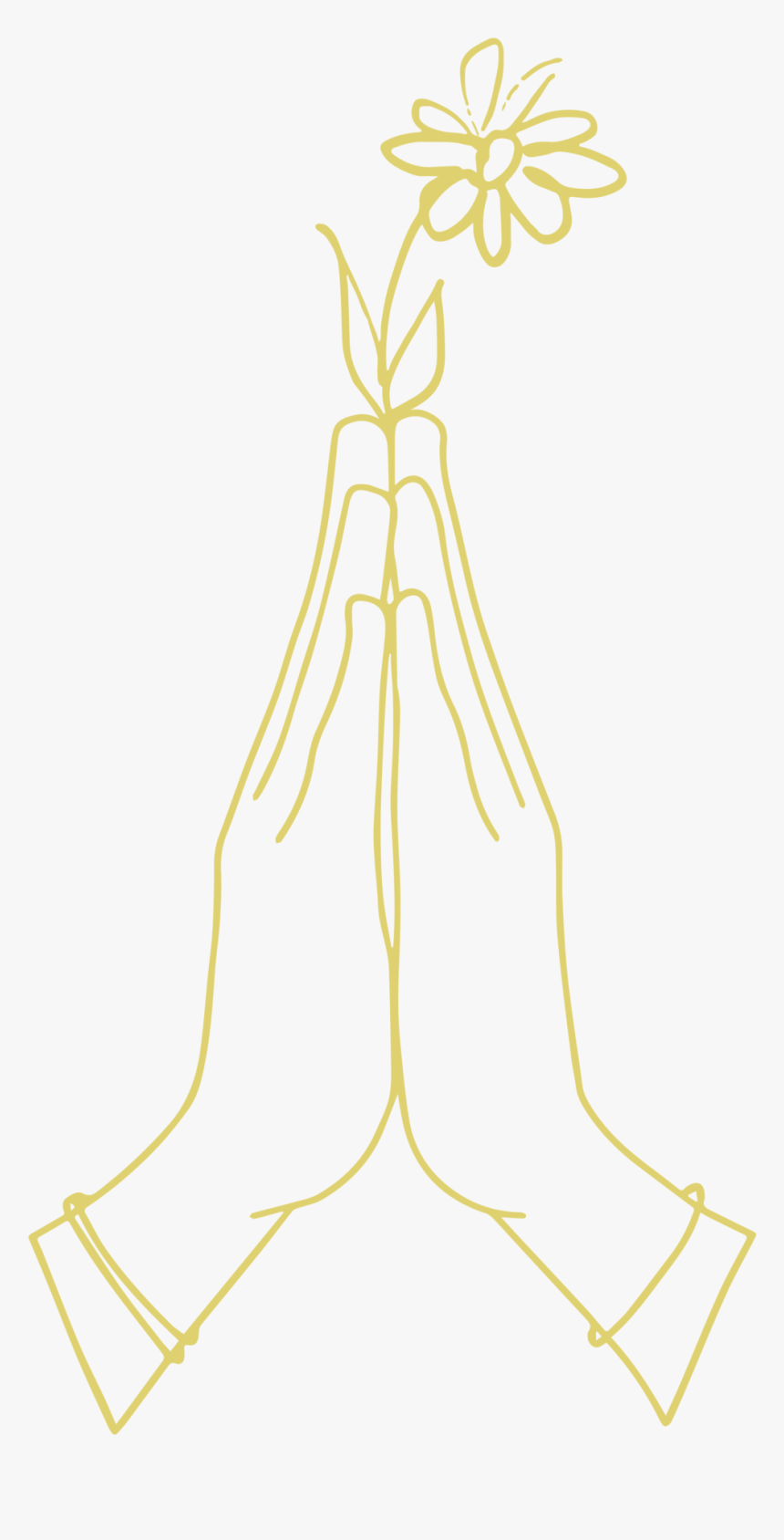 Icon Praying Hands Citrine - Illustration, HD Png Download