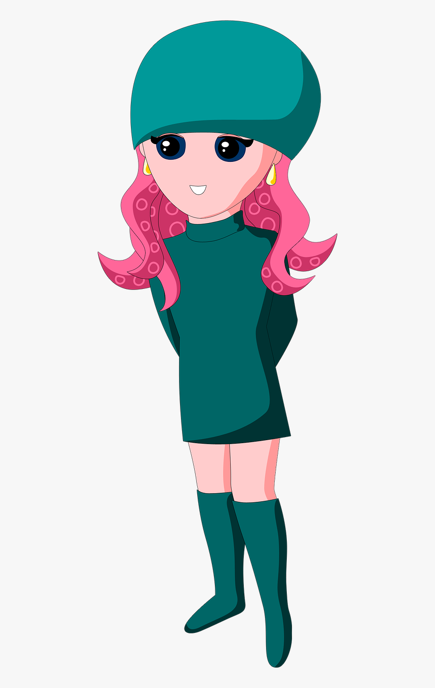 Girl Octopus Tentacles Free Photo - Cartoon, HD Png Download