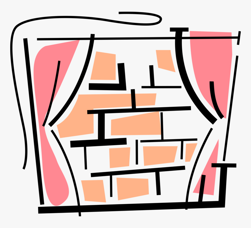 Vector Illustration Of Window Opening View Looks At, HD Png Download