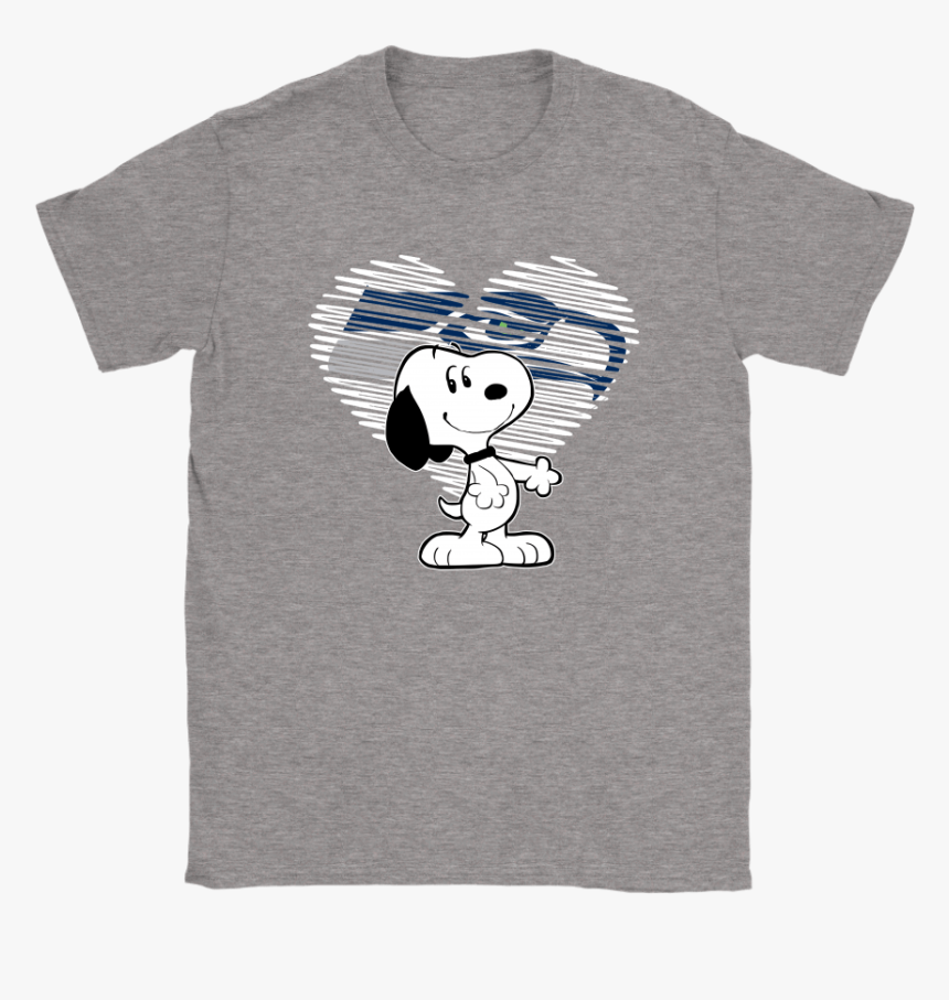 I Love Seattle Seahawks Snoopy In My Heart Nfl Shirts - Clevekand Browns Shirts, HD Png Download