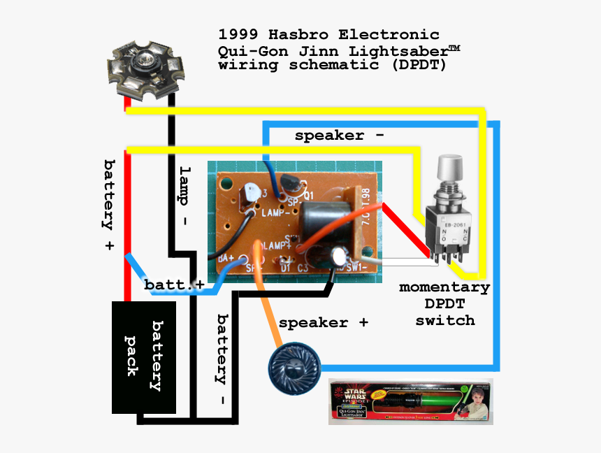 Hasbro Lightsaber Sound Board Wiring, HD Png Download , Transparent Png
