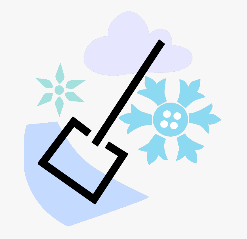 Vector Illustration Of Snowflake Ice Crystals Snowstorm - Snow Shovel Clipart, HD Png Download