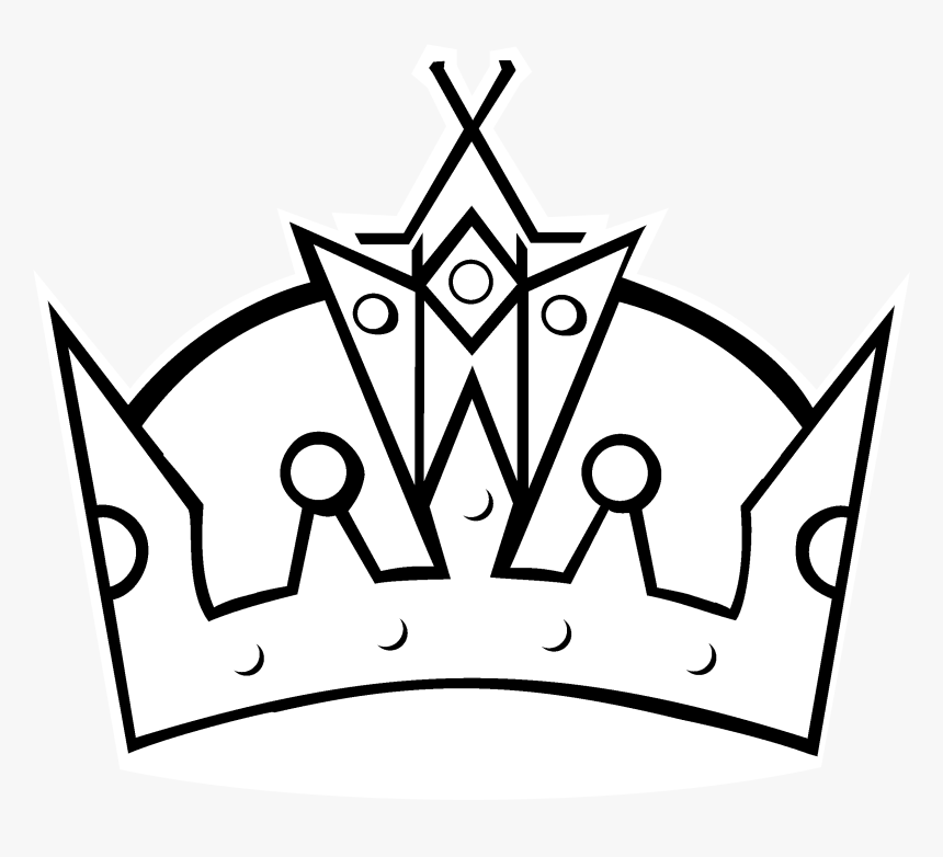 Los Angeles Kings Logo Black And White - Los Angeles Kings Crown Logo, HD Png Download
